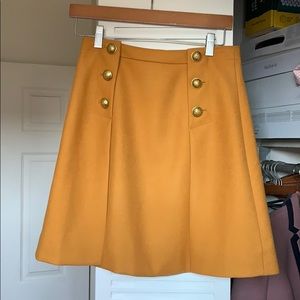 J. Crew Wool Buttoned Skirt